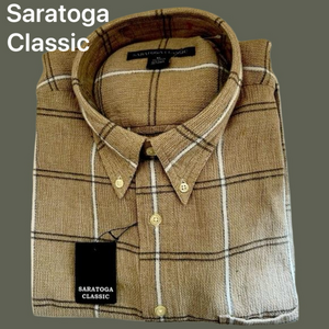 Saratoga Classic (XL) Short Sleeved Plaid Shirt New With Tags
